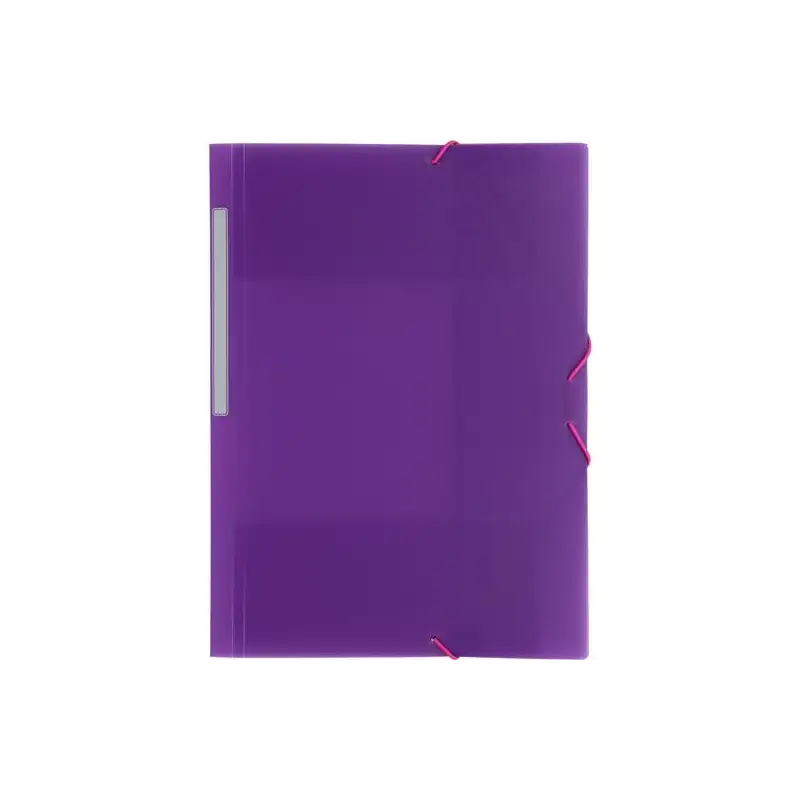 (04801235) GRAFOPLÁS CARPETA CON GOMAS COLORGRAF FOLIO 3 SOLAPAS PP VIOLETA TRANSLÚCIDO