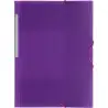 (04801235) GRAFOPLÁS CARPETA CON GOMAS COLORGRAF FOLIO 3 SOLAPAS PP VIOLETA TRANSLÚCIDO
