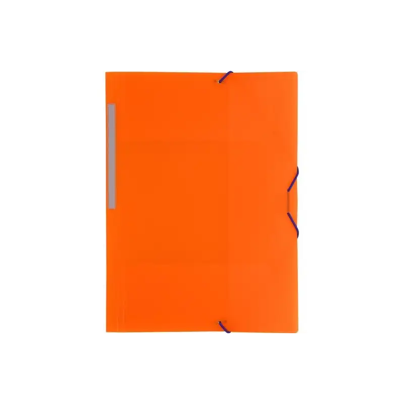 (04801252) GRAFOPLÁS CARPETA CON GOMAS COLORGRAF FOLIO 3 SOLAPAS PP NARANJA TRANSLÚCIDO