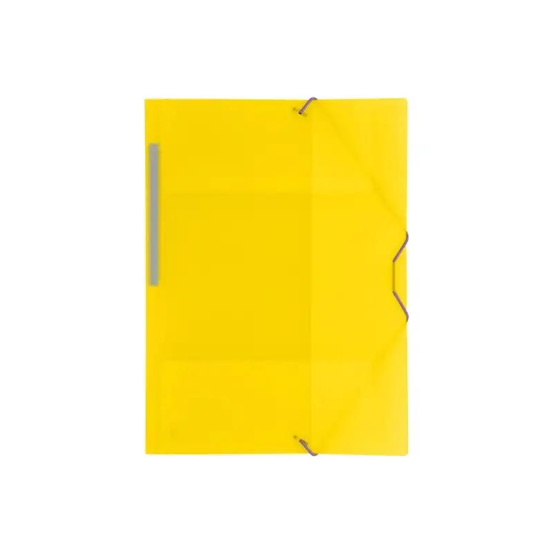 (04801260) GRAFOPLÁS CARPETA CON GOMAS COLORGRAF FOLIO 3 SOLAPAS PP AMARILLO TRANSLÚCIDO