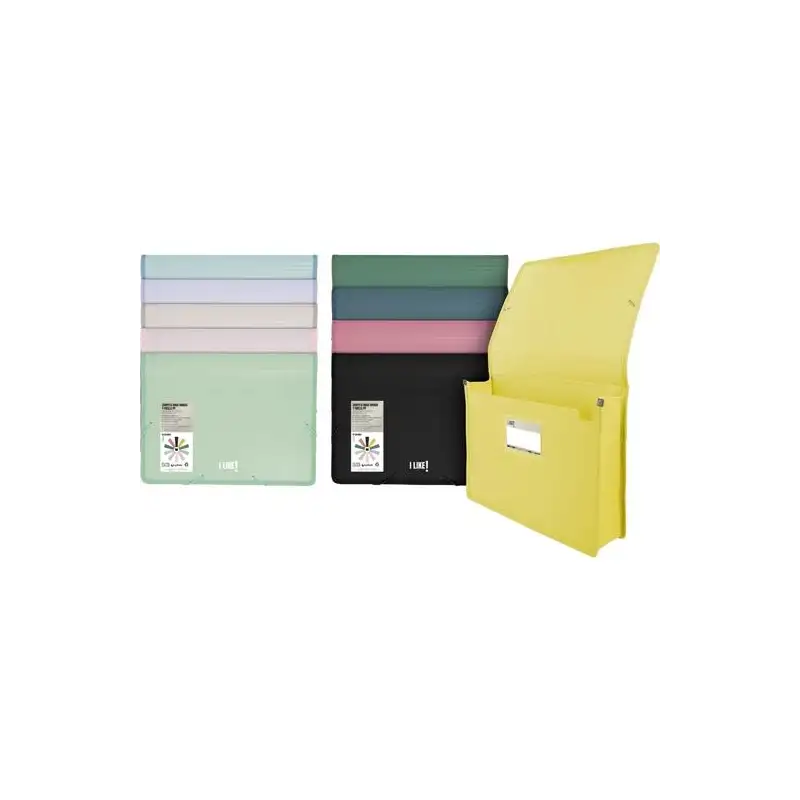 (04803499) GRAFOPLÁS CARPETA MAXI CON GOMAS Y FUELLE A4+ PP SEMIRÍGIDO OPACO I LIKE3 COLORES SURTIDOS