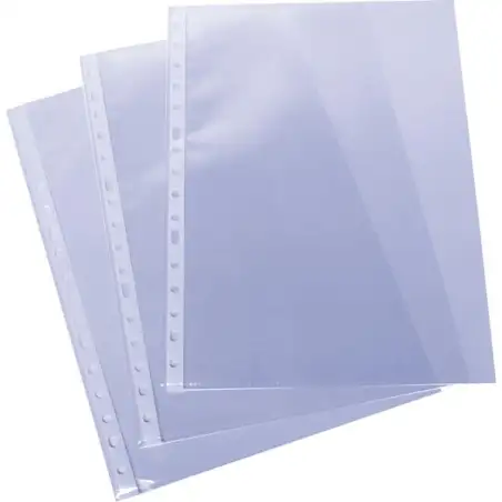 (05570000) GRAFOPLAS FUNDAS MULTITALADRO 16 PP TRANSPARENTES 80 MICRAS GALGA EXTRA PIEL NARANJA 80 MICRAS FOLIO CAJA -100U-