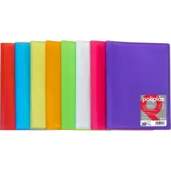 (1471252) GRAFOPLÁS CARPETA POLIPLÁS DE POLIPROPILENO TRANSLÚCIDO CON 30 FUNDAS SOLDADAS FOLIO NARANJA