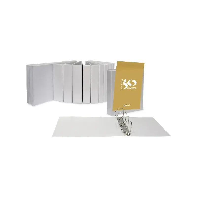 (3666570) GRAFOPLÁS CARPETA CANGURO ANILLAS MIXTAS 4 X 40MM A3 APAISADO CUBIERTA FORRADA PVC BLANCO