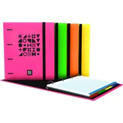 (88103299) GRAFOPLÁS CARPEBOOK FORRADO 4D35MM DIN-A4 B&B FLÚOR SURTIDO