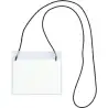 (09073300) GRAFOPLÁS PORTADISTINTIVO C/GOMA ELÁSTICA 95X110MM PVC RÍGIDO TRANSPARENTE