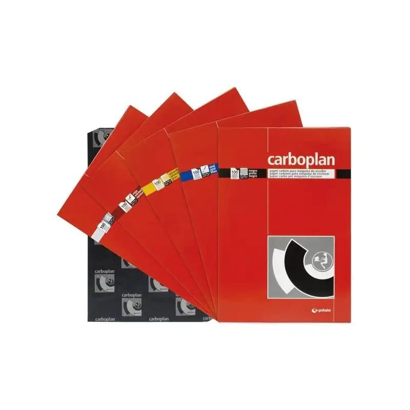 (72090030) GRAFOPLAS PAPEL CARBÓN Y DE CALCAR CARBOPLAN 210X330MM PACK 10H AZUL