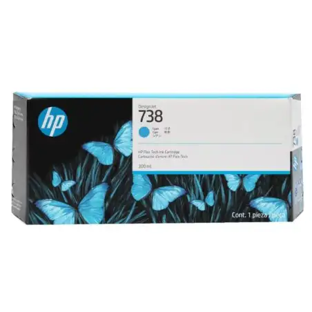 (676M6A) HP TINTA CIAN DESIGNJET 738 *ALTA CAPACIDAD