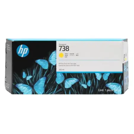 (676M8A) HP TINTA AMARILLO DESIGNJET 738 *ALTA CAPACIDAD