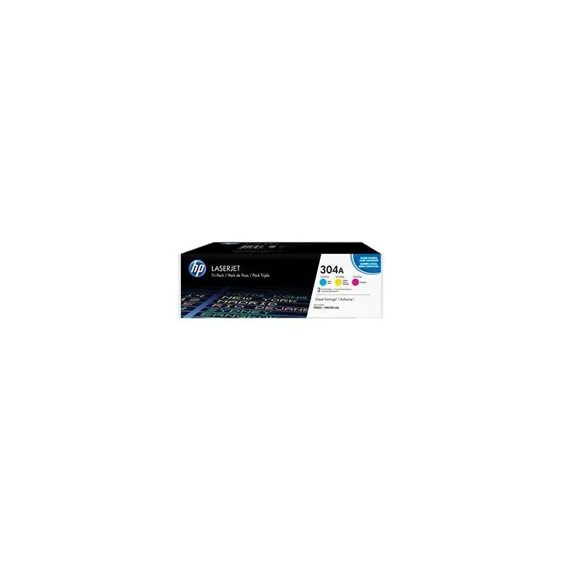(CF372AM) HP TONER LASER TRICOLOR 304A PACK 3 (CC531-CC532-CC533)