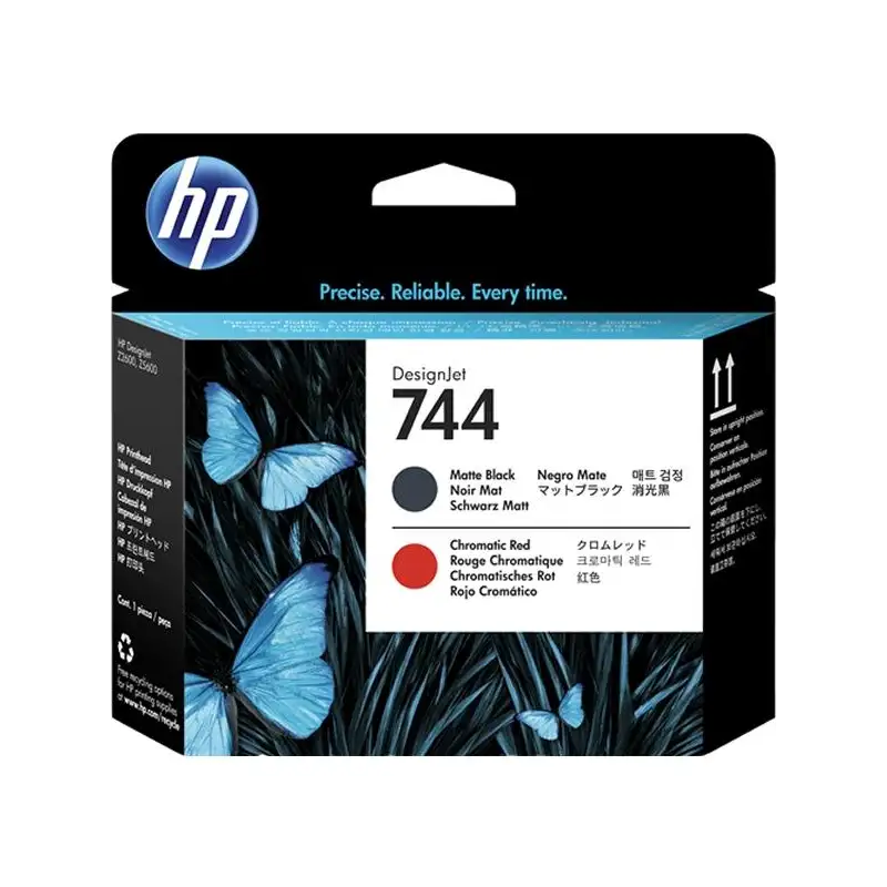 (F9J88A) HP CABEZAL NEGRO MATE Y ROJO DESIGNJET 744