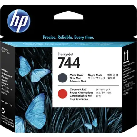 (F9J88A) HP CABEZAL NEGRO MATE Y ROJO DESIGNJET 744
