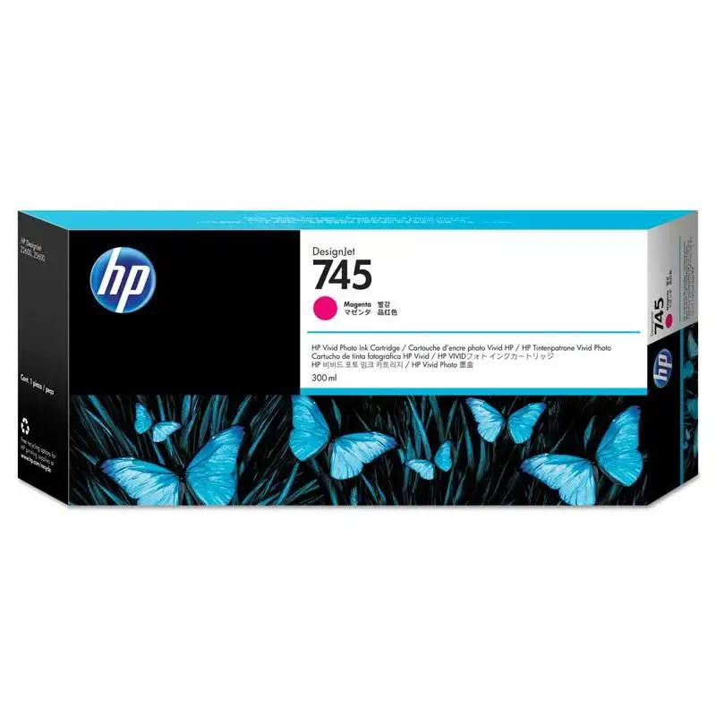 (F9K01A) HP TINTA MAGENTA DESIGNJET 745 *ALTA CAPACIDAD*