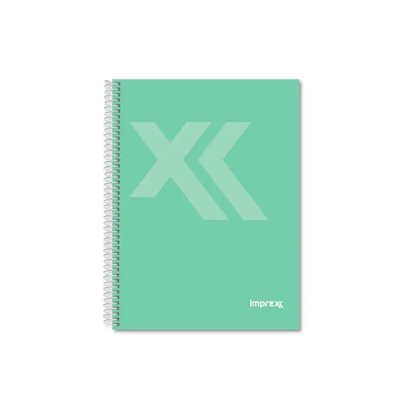 (IMP0116) IMPREX CUADERNO ESPIRAL TAPA FORRADA A5 80H 90GR 4X4 VERDE