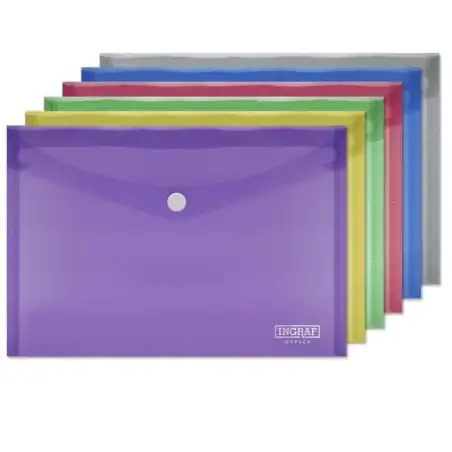 (322881) INGRAF SOBRE PORTADOCUMENTOS CON BROCHE A5 COLORES SURTIDOS