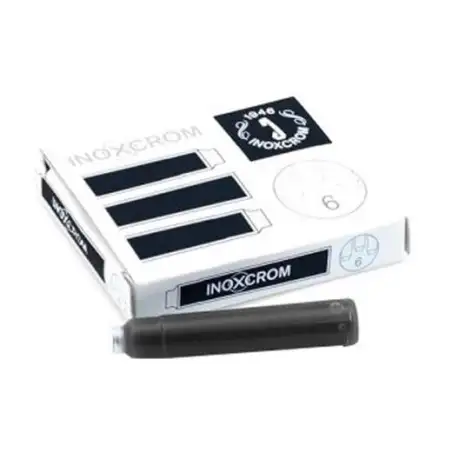 (41505002) INOXCROM CARTUCHO TINTA ESTILOGRÁFICA NEGRO CAJA 6 UD