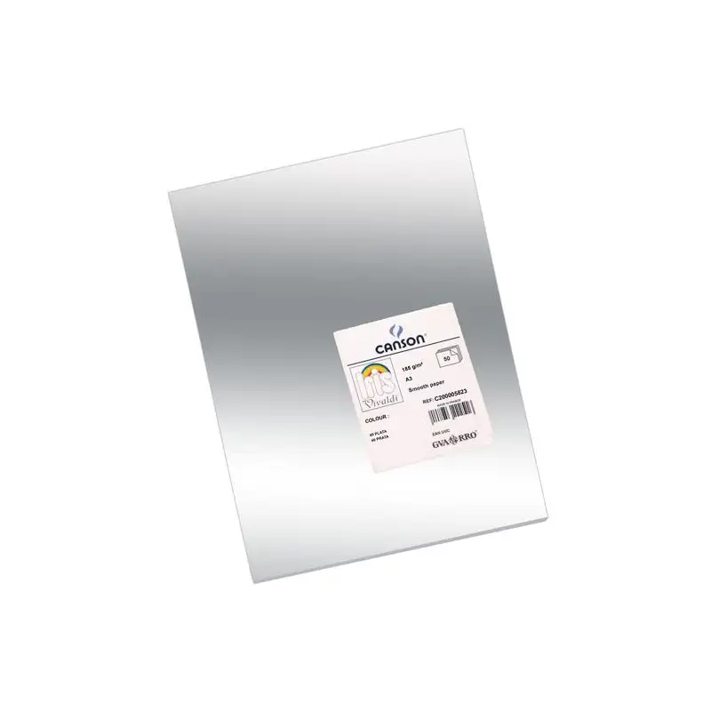 (C200005823) IRIS CARTULINA 297X420MM 185GR GRIS PLATA -50U-