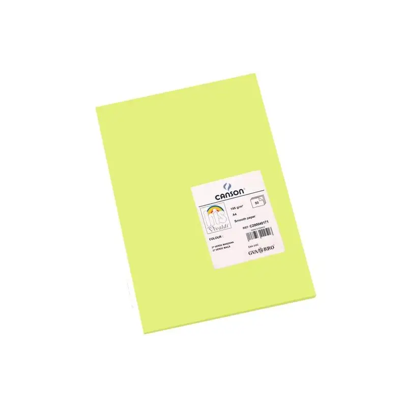 (C200040171) IRIS CARTULINA 210X297MM 185GR VERDE MANZANA -50U-