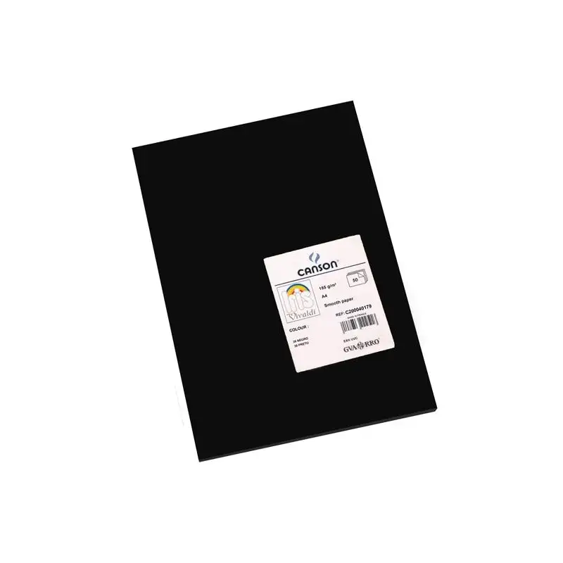 (C200040179) IRIS CARTULINA 210X297MM 185GR NEGRO -50U-