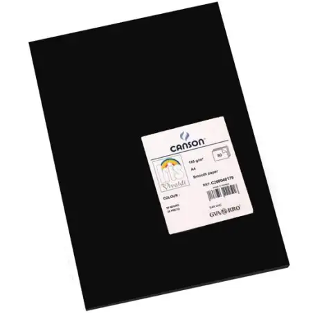 (C200040179) IRIS CARTULINA 210X297MM 185GR NEGRO -50U-