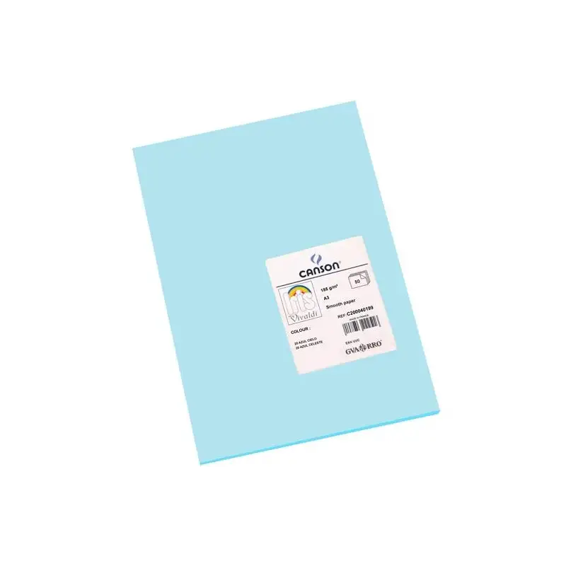 (C200040199) IRIS CARTULINA 297X420MM 185GR AZUL CIELO -50U-