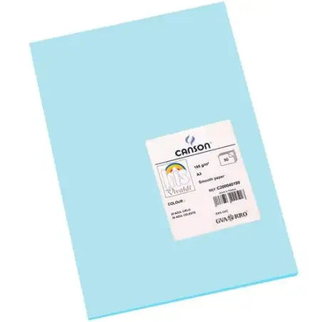 (C200040199) IRIS CARTULINA 297X420MM 185GR AZUL CIELO -50U-