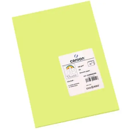 (C200040206) IRIS CARTULINA 297X420MM 185GR VERDE MANZANA -50U-