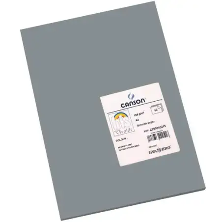 (C200040215) IRIS CARTULINA 297X420MM 185GR GRIS PLOMO -50U-