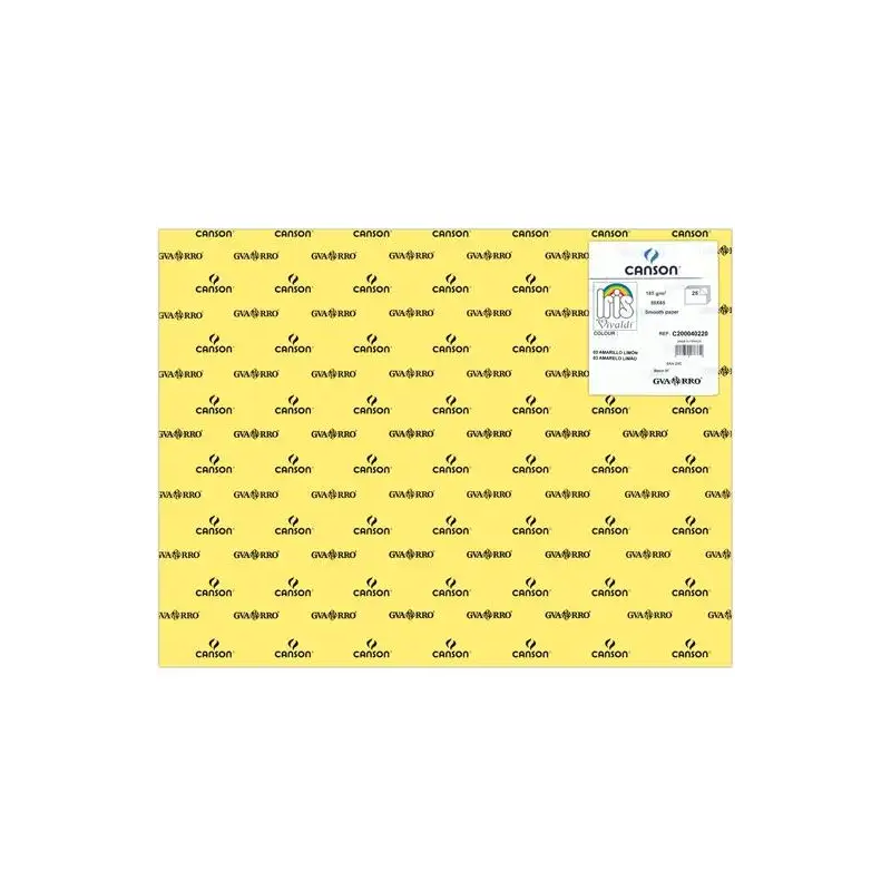 (C200040220) IRIS CARTULINA 50X65CM 185GR AMARILLO LIMÓN -25U-