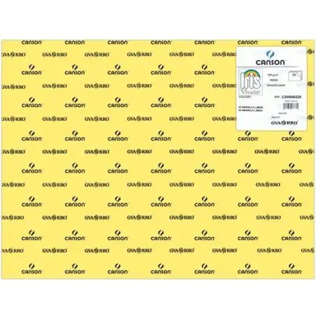 (C200040220) IRIS CARTULINA 50X65CM 185GR AMARILLO LIMÓN -25U-