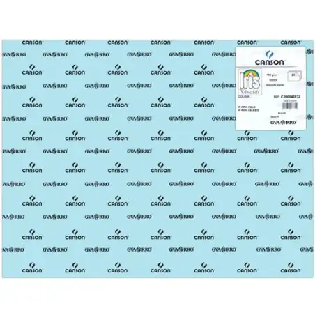(C200040232) IRIS CARTULINA 50X65CM 185GR AZUL CIELO -25U-