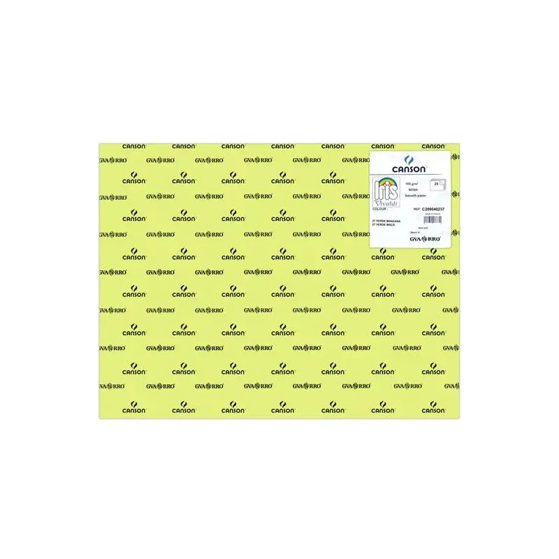 (C200040237) IRIS CARTULINA 50X65CM 185GR VERDE MANZANA -25U-