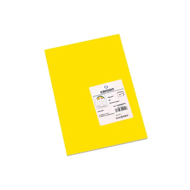 (C200040816) IRIS CARTULINA 297X420MM 185GR AMARILLO FLUOR -50U-