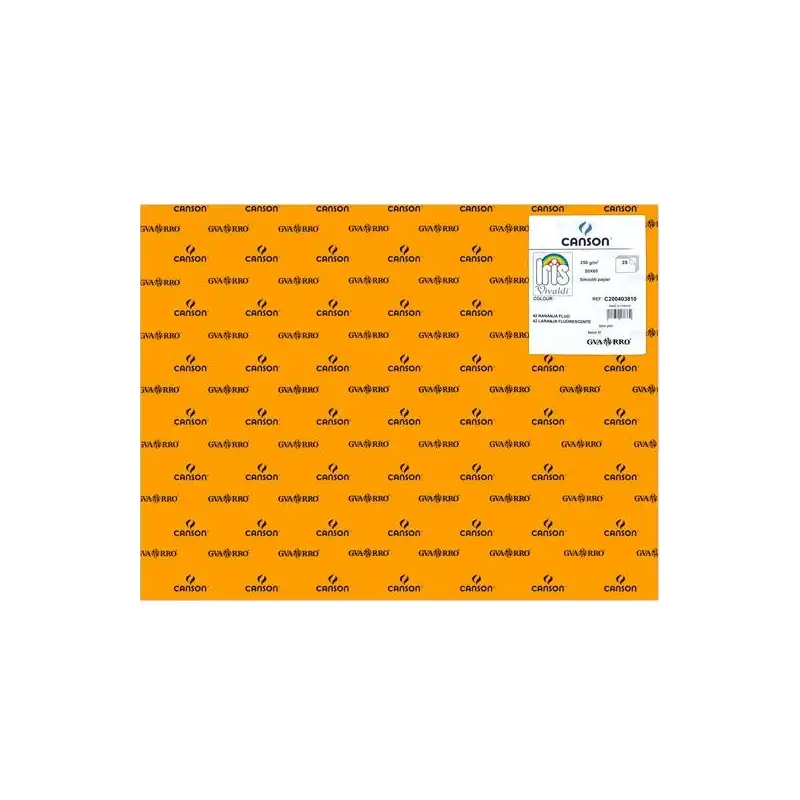(C200403810) IRIS CARTULINA 50X65CM 250GR NARANJA FLUOR -25U-