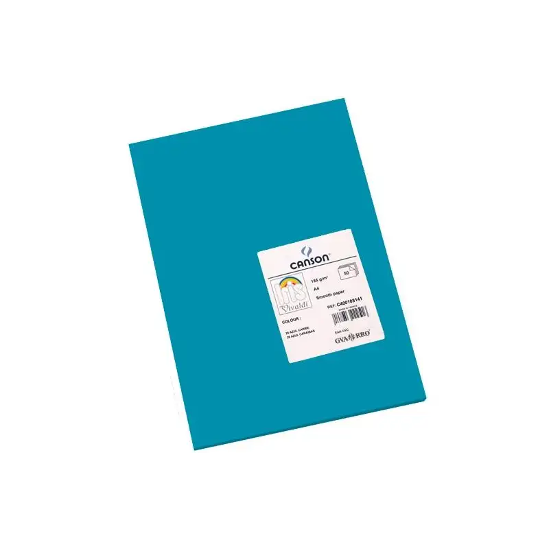 (C400108141) IRIS CARTULINA 210X297MM 185GR AZUL CARIBE -50U-