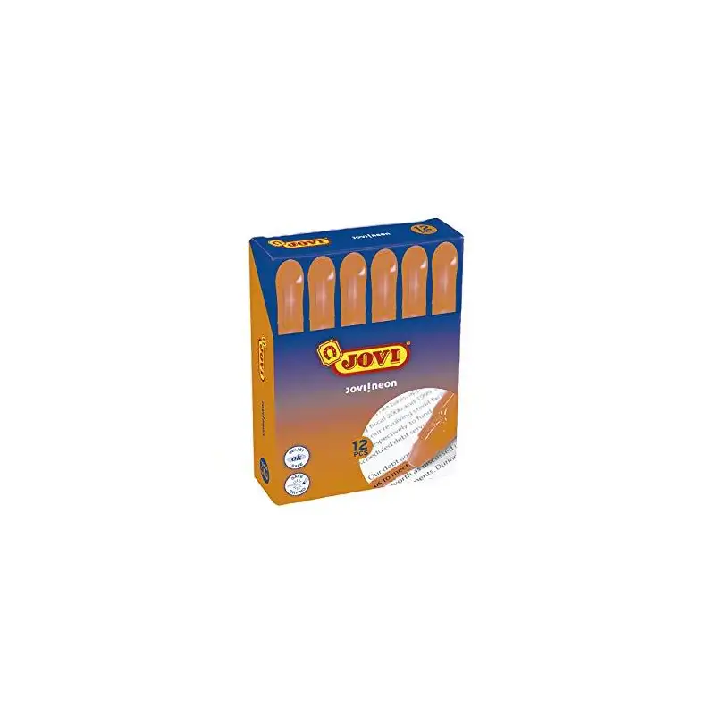 (1815) JOVI MARCADOR FLUORESCENTE JOVI!NEON DE GEL EN STICK 140MM NARANJA CAJA 12 UD