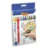 (1512) JOVI ROTULADORES DOBLE PUNTA 175MM ESTUCHE DE 12 C/SURTIDOS