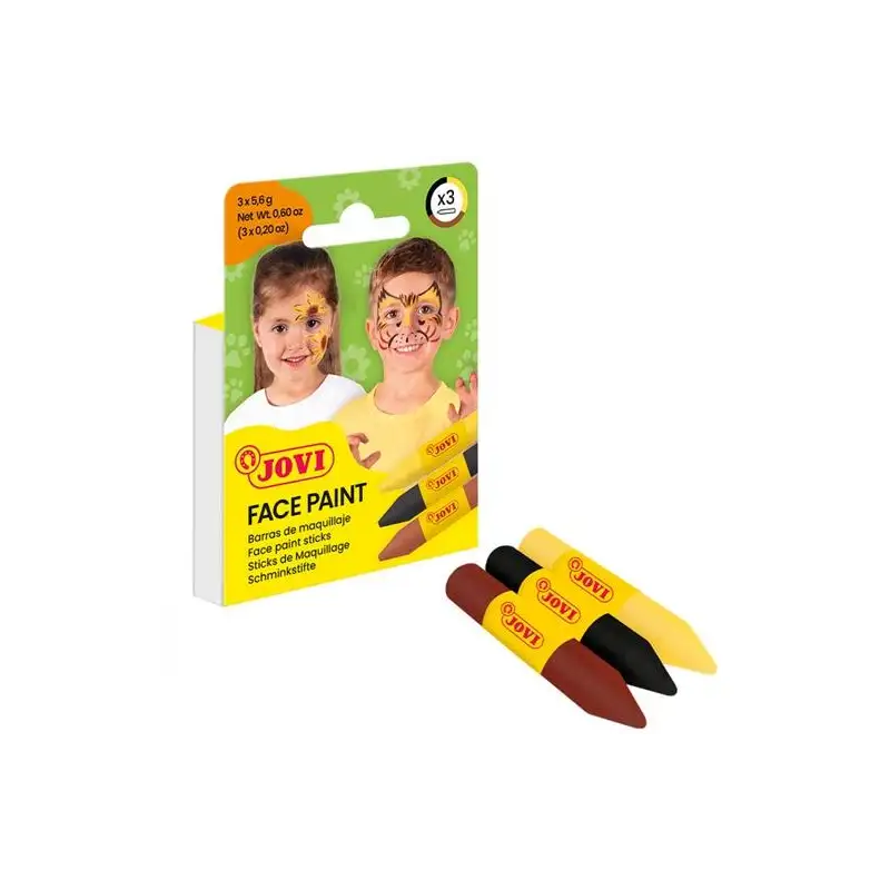 (175AN) JOVI MAQUILLAJE ESTUCHE 3 BARRAS ANIMAL
