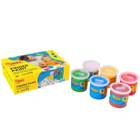(560/S) JOVI PINTURA DE DEDOS ESTUCHE 6 BOTES 125ML C/SURTIDOS