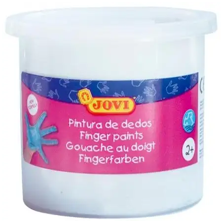 (56001) JOVI PINTURA DE DEDOS ESTUCHE 5 BOTES 125ML BLANCO