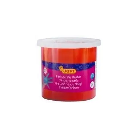 (56007) JOVI PINTURA DE DEDOS ESTUCHE 5 BOTES 125ML BERMELLÓN