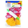 (7/6R) JOVI BOLSA COLGABLE CON 6 MOLDES + 6 MOLDES DE CORTE + RODILLO DE MODELAJE C/SURTIDOS