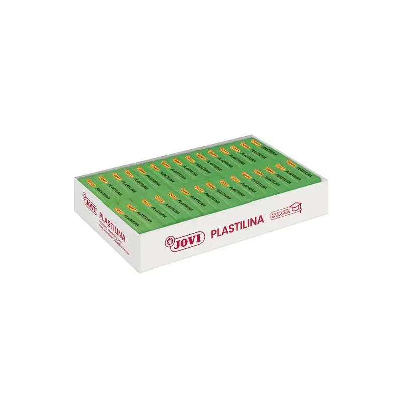(7010) JOVI PLASTILINA PASTILLA 50GR VERDE CLARO CAJA 30 UD