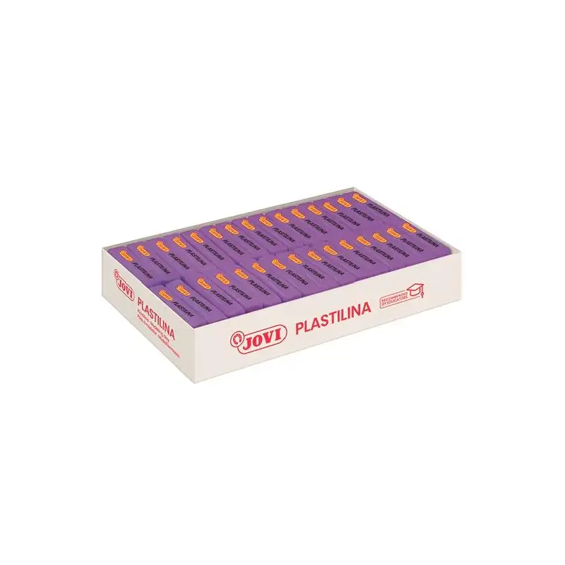 (7014) JOVI PLASTILINA PASTILLA 50GR LILA CAJA 30 UD