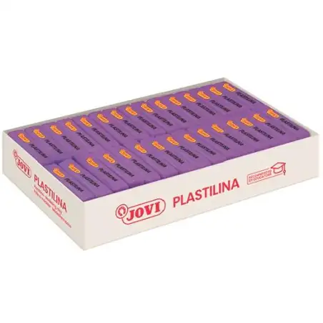 (7014) JOVI PLASTILINA PASTILLA 50GR LILA CAJA 30 UD