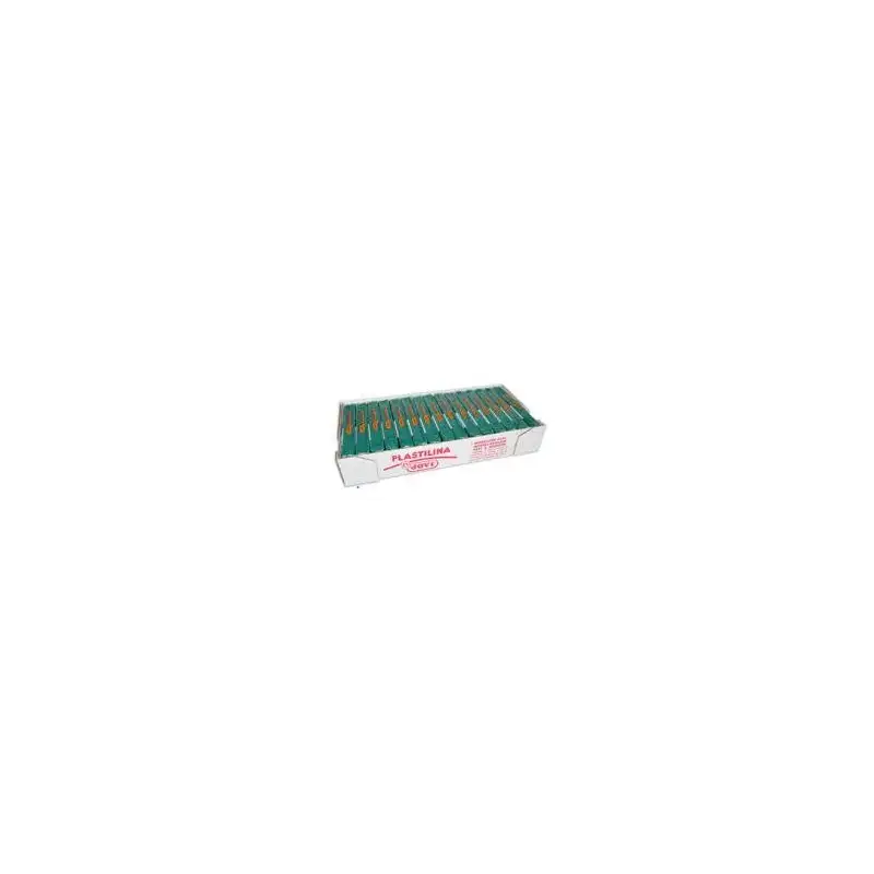 (7111) JOVI PLASTILINA SCHOOL PASTILLA 150GR VERDE OSCURO CAJA 15 UD