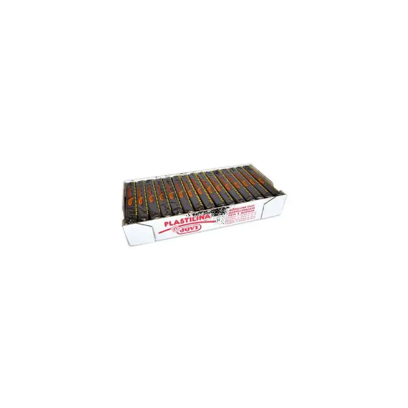 (7115) JOVI PLASTILINA SCHOOL PASTILLA 150GR NEGRO CAJA 15 UD