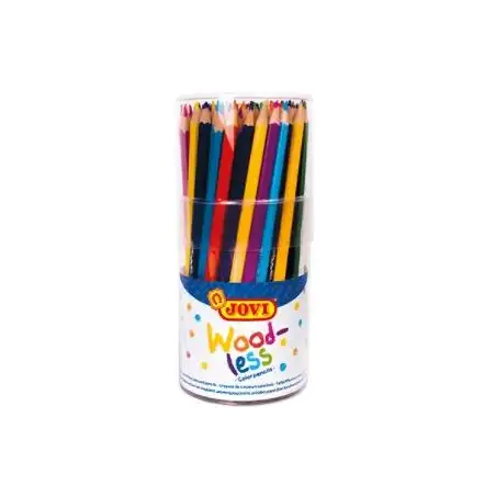 (734/84) JOVI LÁPICES DE COLORES WOODLESS C/SURTIDOS BOTE 84 UD