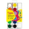 (800/12) JOVI ACUARELAS EN PASTILLAS 22MM CON PINCEL COLORES SURTIDOS ESTUCHE 12 UD