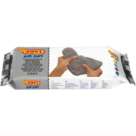 (85G) JOVI AIR DRY PASTILLA DE PASTA MODELAR ENDURECE AL AIRE 500GR GRIS